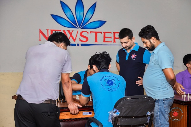 SMC students playing in an intra-college chess competition