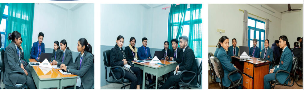 Student teams (Lhotse, Annapurna and others) collaborating during the SMC-NEWSTEP Hackathon