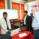 Sindhuli Academy teachers displaying their course to visiting TUAS and UPV experts during the Seminar on Entrepreneurship