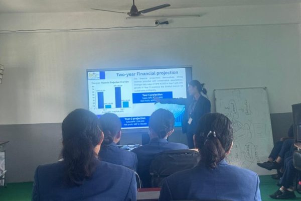 SMC BBA students presenting their business plans